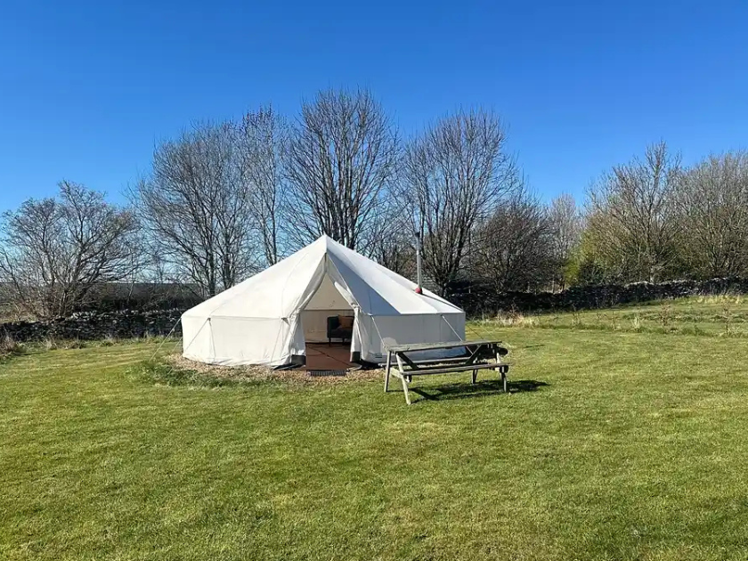 glamping bell tents Peak District
