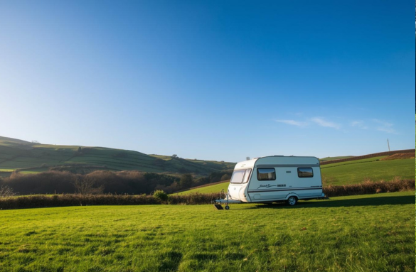 caravan park in the Peak District
